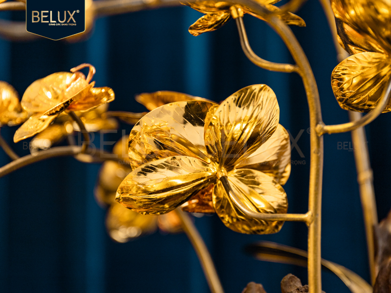 Lan Trầm Mộc 9 cành  mạ vàng 24k&nbsp;61x31x50cm